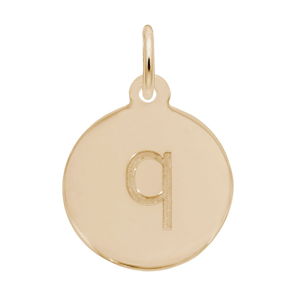 Rembrandt Charms - Block Initial Disc Charm-Letter Q - 1895-017 Rembrandt Charms Charm Birmingham Jewelry