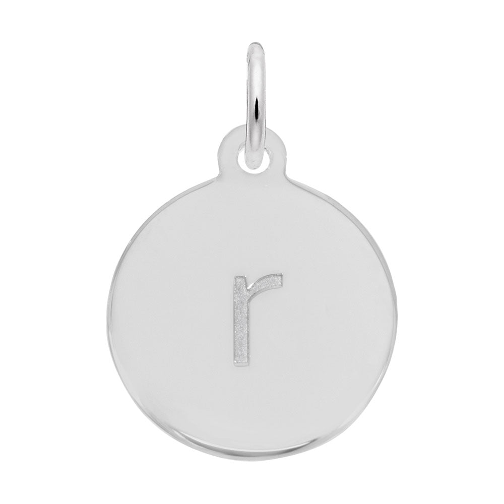 Rembrandt Charms - Block Initial Disc Charm-Letter R - 1895-018 Rembrandt Charms Charm Birmingham Jewelry