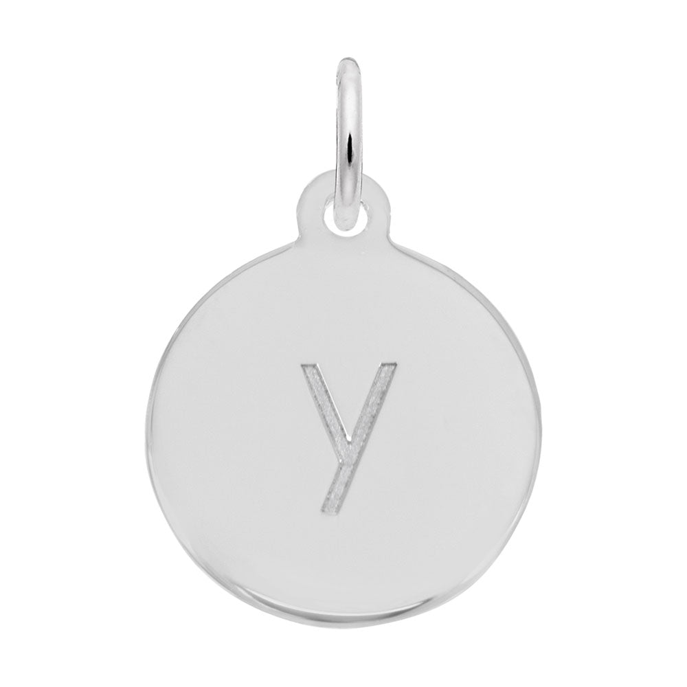 Rembrandt Charms - Block Initial Disc Charm-Letter Y - 1895-025 Rembrandt Charms Charm Birmingham Jewelry