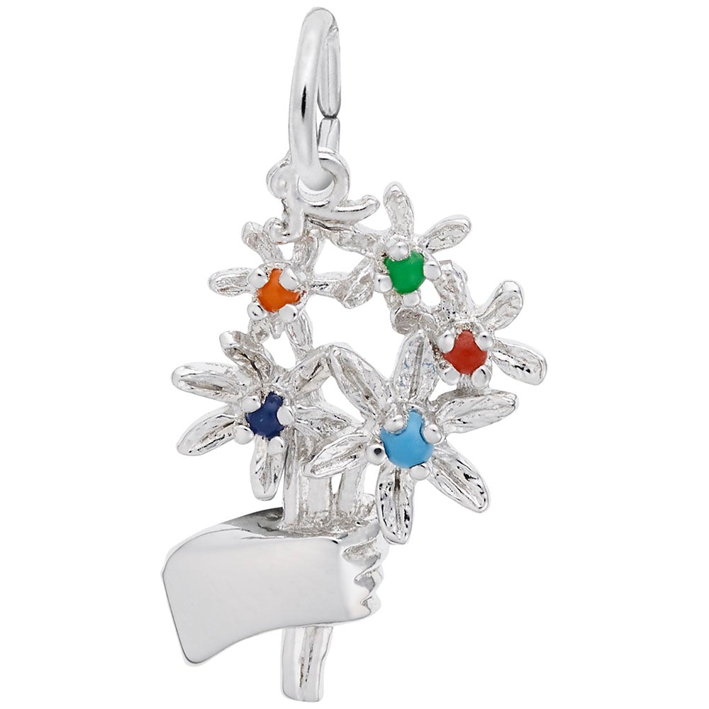Rembrandt Charms - Bouquet of Flowers Charm - 4507 Rembrandt Charms Charm Birmingham Jewelry