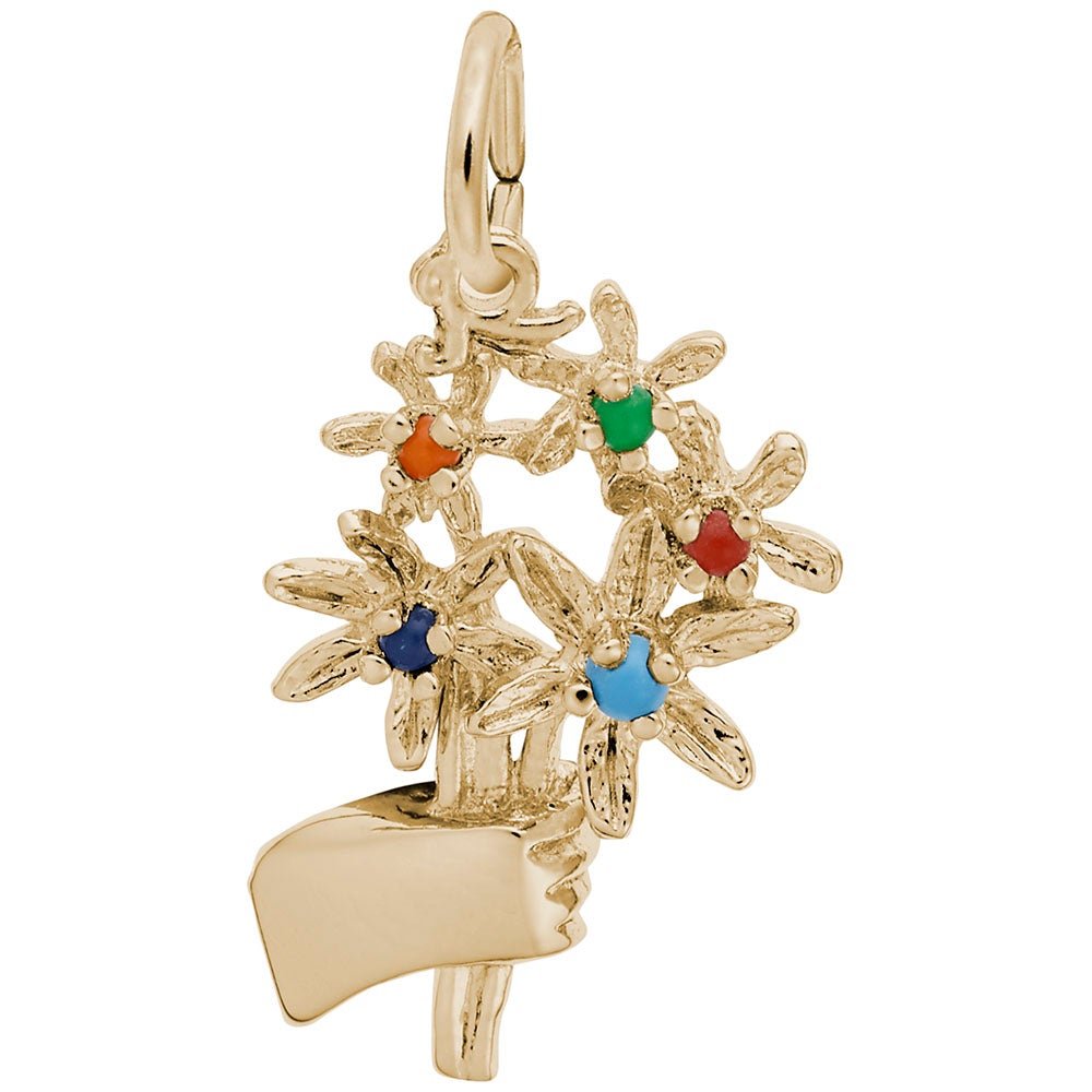 Rembrandt Charms - Bouquet of Flowers Charm - 4507 Rembrandt Charms Charm Birmingham Jewelry