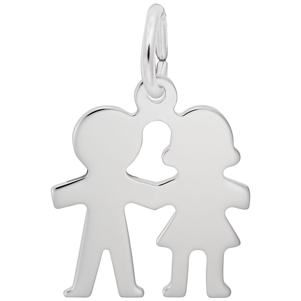 Rembrandt Charms - Boy & Girl Holding Hands Charm - 3570 Rembrandt Charms Charm Birmingham Jewelry