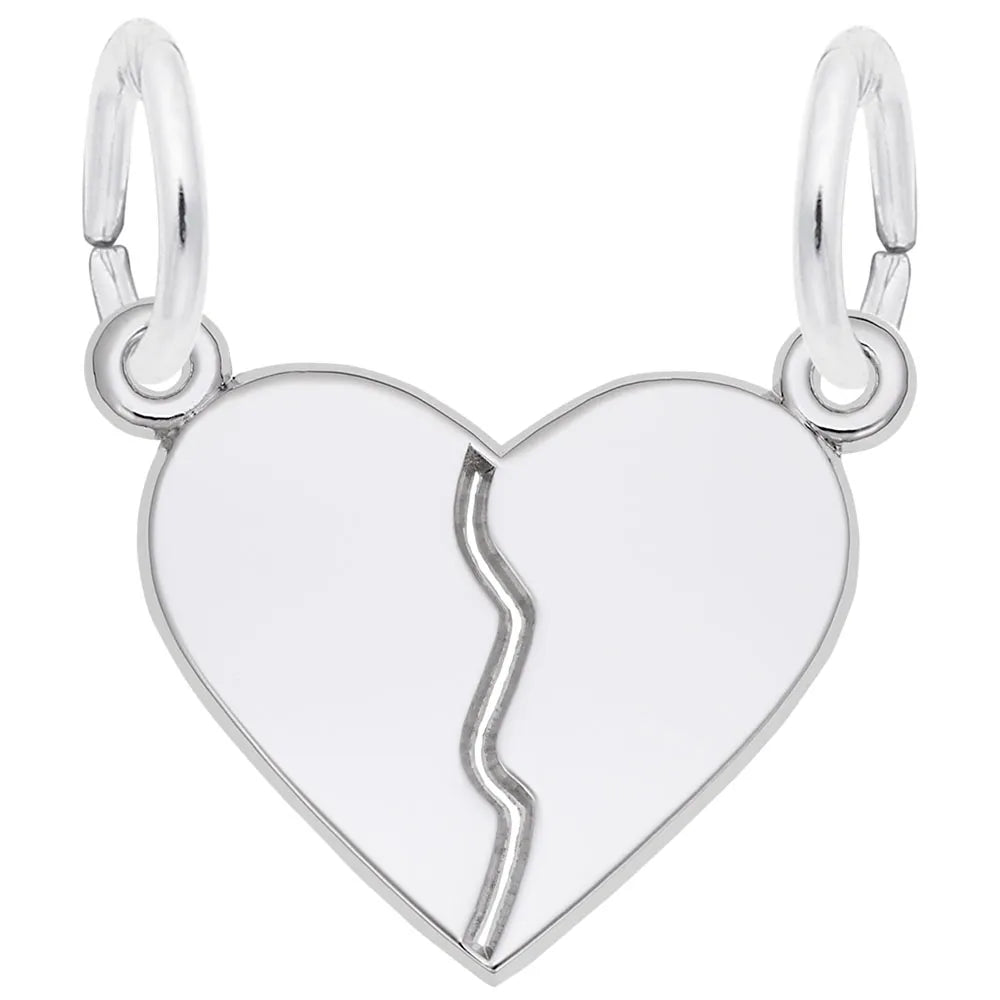 Rembrandt Charms - Break Apart Heart Charm - 8357 Rembrandt Charms Charm Birmingham Jewelry