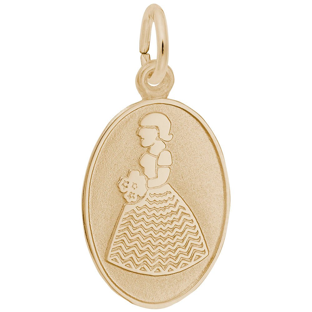Rembrandt Charms - Bridesmaid Oval Disc Charm - 3352 Rembrandt Charms Charm Birmingham Jewelry