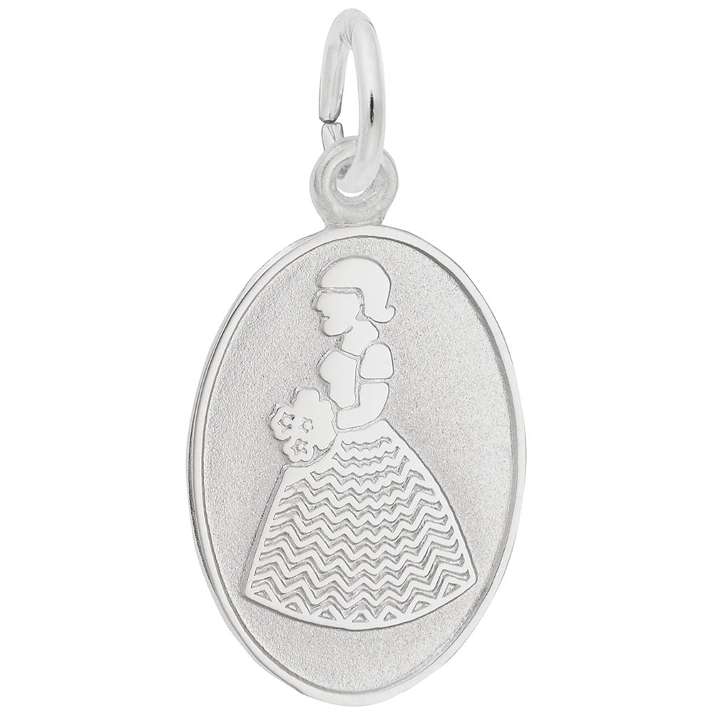 Rembrandt Charms - Bridesmaid Oval Disc Charm - 3352 Rembrandt Charms Charm Birmingham Jewelry