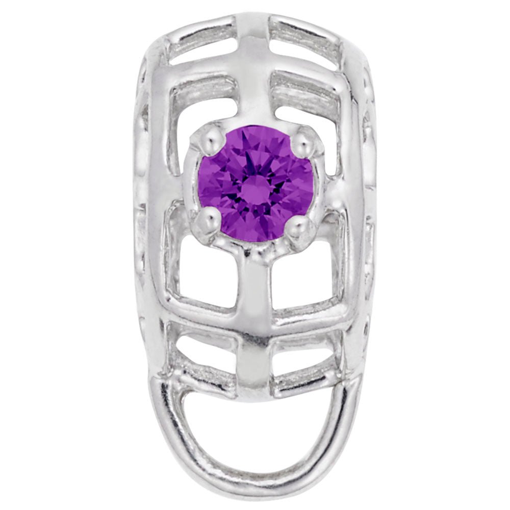 Rembrandt Charms - Caged Stone Feb Charmdrop - 9181-002 Rembrandt Charms Charm Birmingham Jewelry