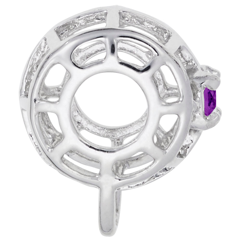 Rembrandt Charms - Caged Stone Feb Charmdrop - 9181-002 Rembrandt Charms Charm Birmingham Jewelry