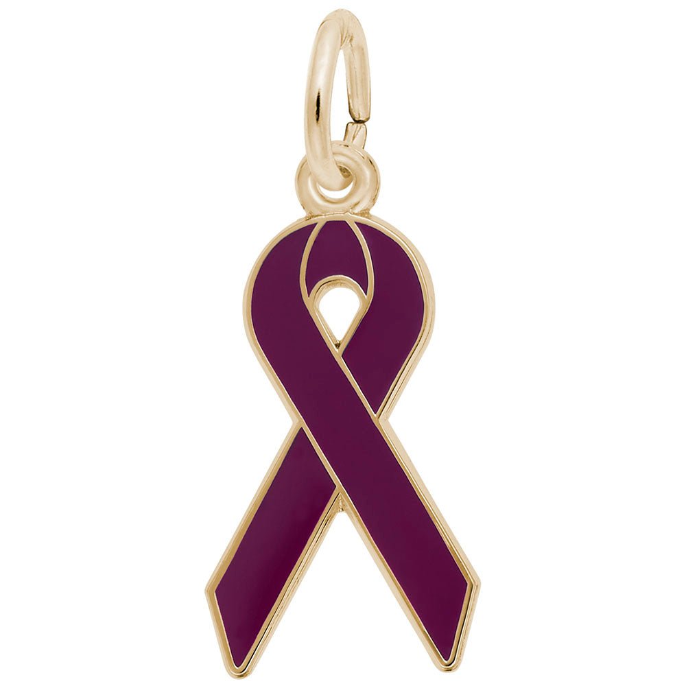 Rembrandt Charms - Cancer Awareness Ribbon Charm - 3801 Rembrandt Charms Charm Birmingham Jewelry