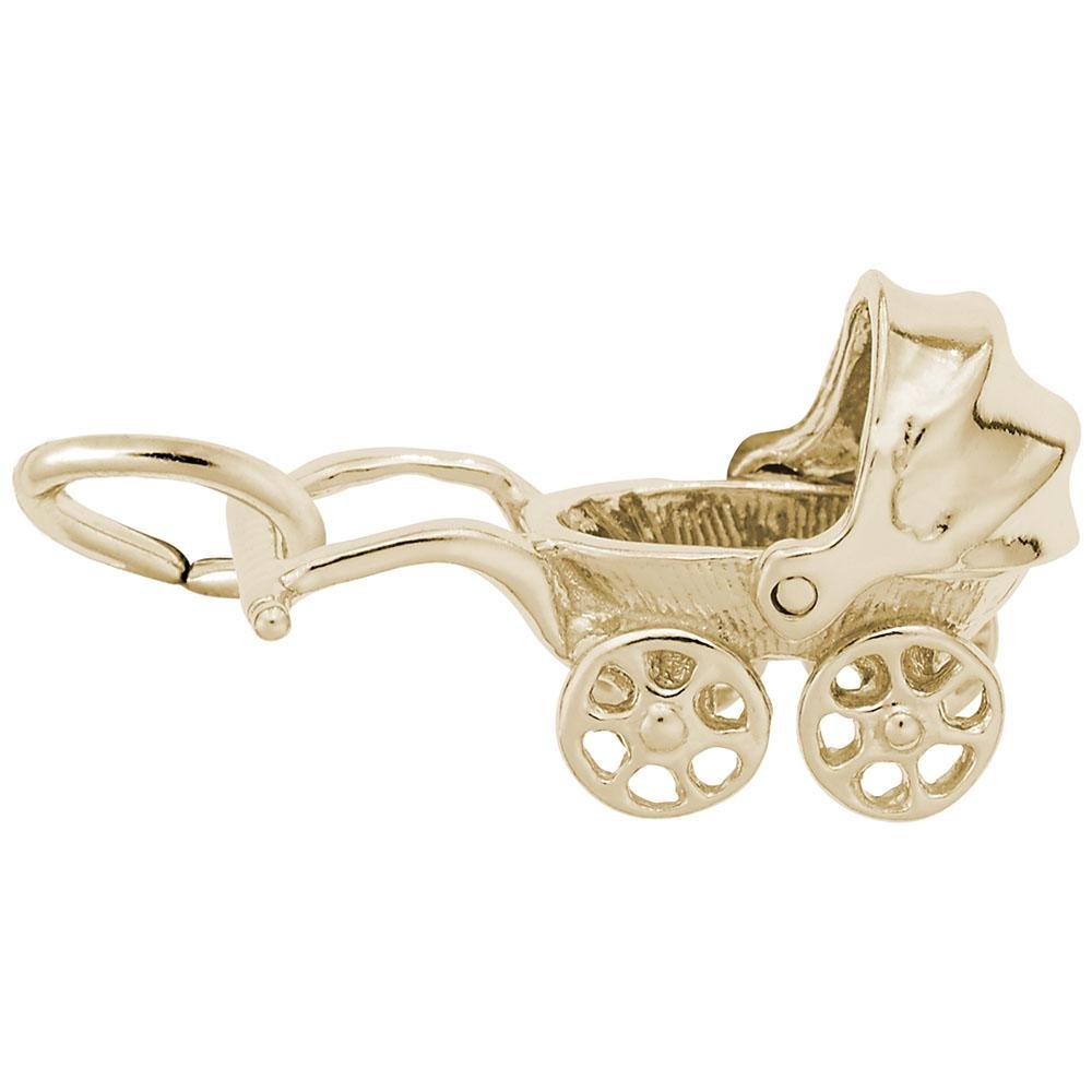 Rembrandt Charms - Canopy Baby Carriage Charm - 1018 Rembrandt Charms Charm Birmingham Jewelry