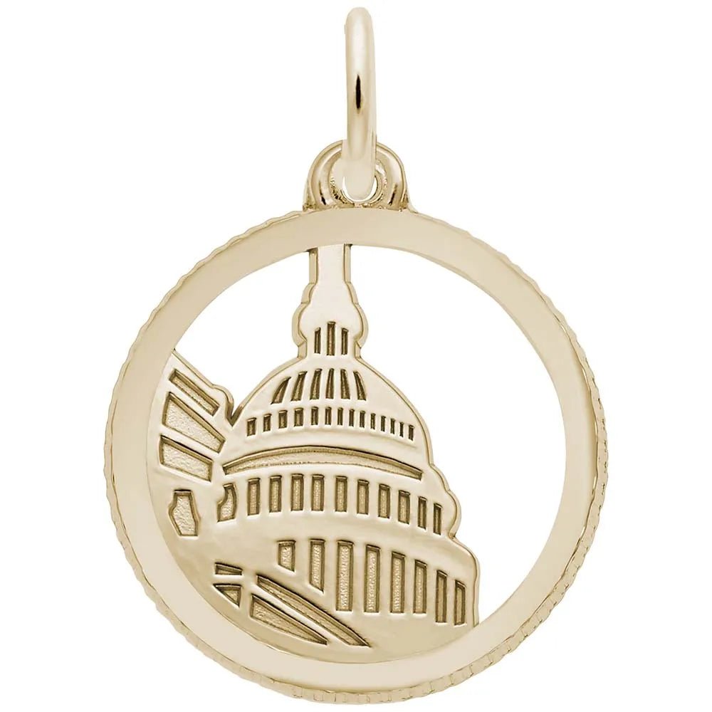 Rembrandt Charms - Capitol Building Disc Charm - 6377 Rembrandt Charms Charm Birmingham Jewelry