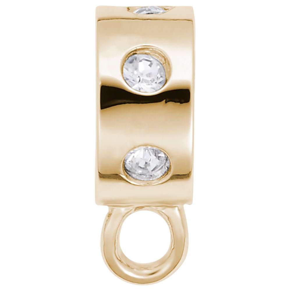 Rembrandt Charms - Charmdrop White Stones - 9150-004 Rembrandt Charms Charm Birmingham Jewelry