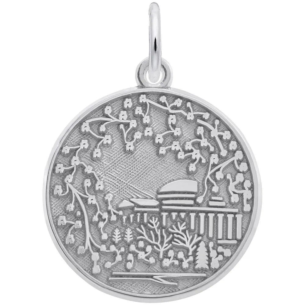Rembrandt Charms - Cherry Blossom Scene Charm - 1740 Rembrandt Charms Charm Birmingham Jewelry