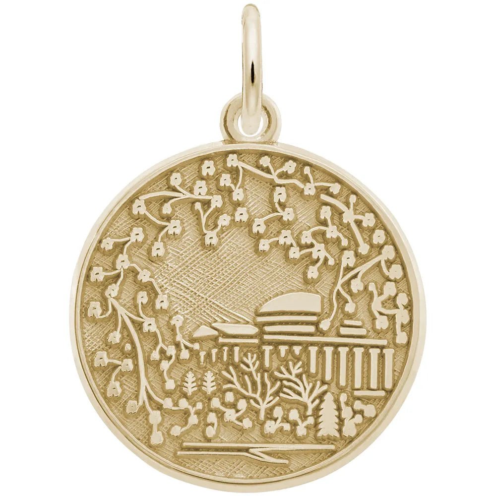 Rembrandt Charms - Cherry Blossom Scene Charm - 1740 Rembrandt Charms Charm Birmingham Jewelry