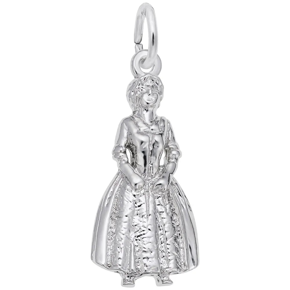 Rembrandt Charms - Colonial Woman Charm - 2273 Rembrandt Charms Charm Birmingham Jewelry