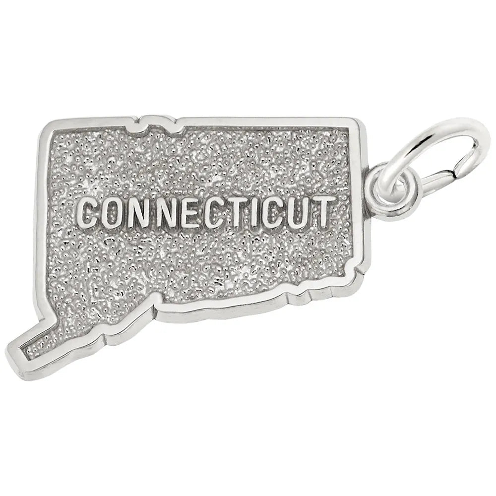 Rembrandt Charms - Connecticut Map Charm - 3036 Rembrandt Charms Charm Birmingham Jewelry