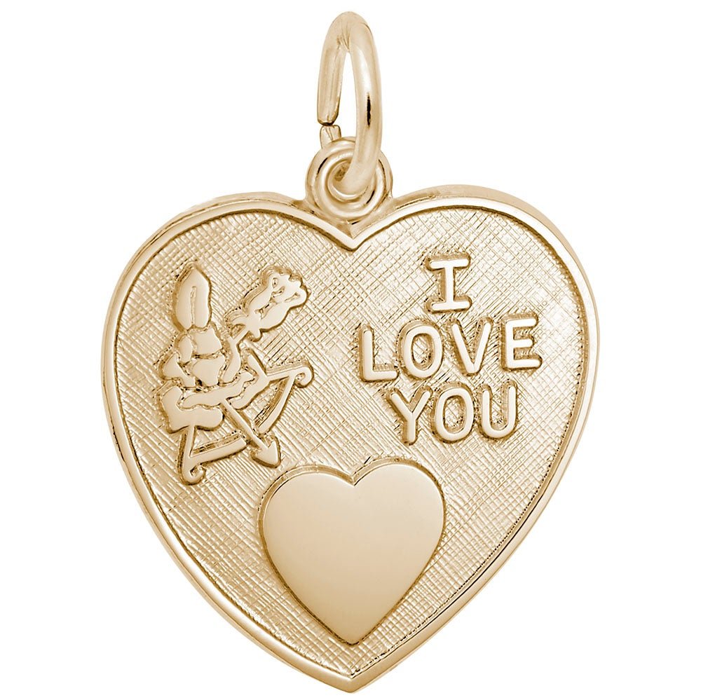 Rembrandt Charms - Cupid I Love You Heart Charm - 4064 Rembrandt Charms Charm Birmingham Jewelry