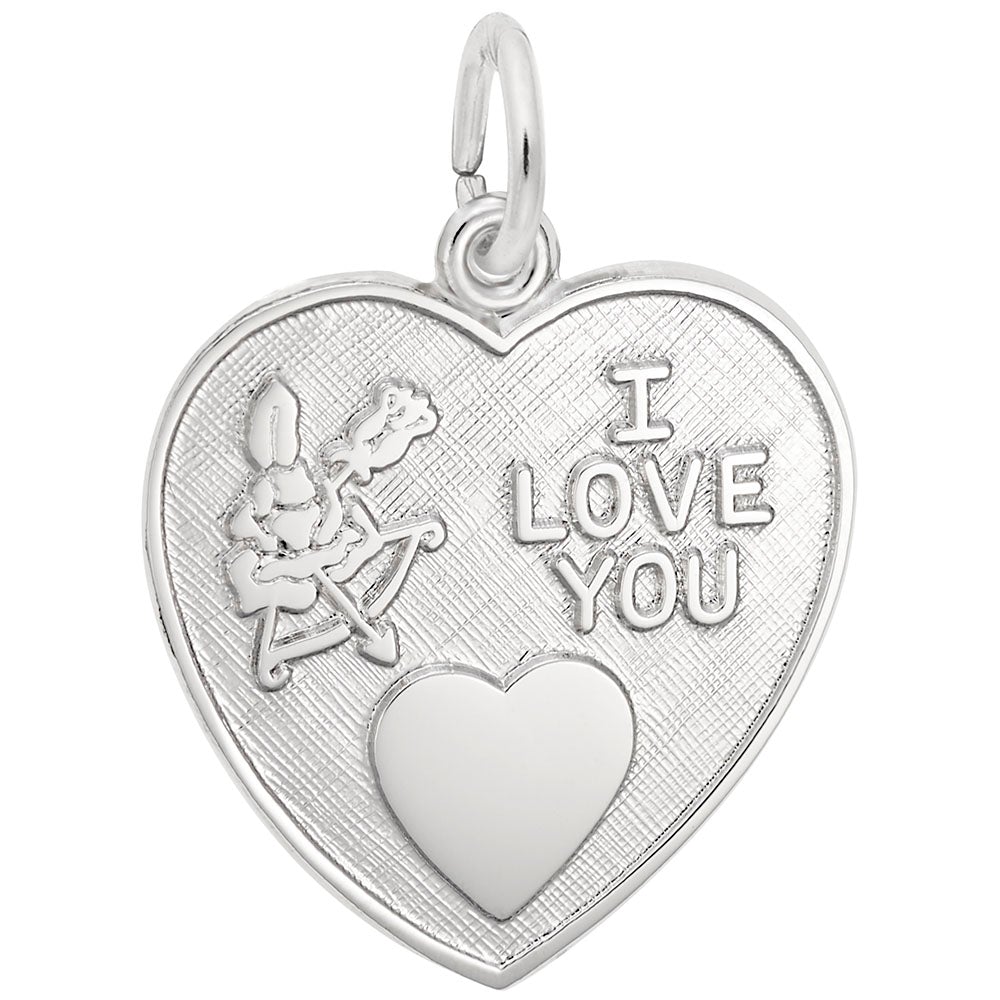 Rembrandt Charms - Cupid I Love You Heart Charm - 4064 Rembrandt Charms Charm Birmingham Jewelry