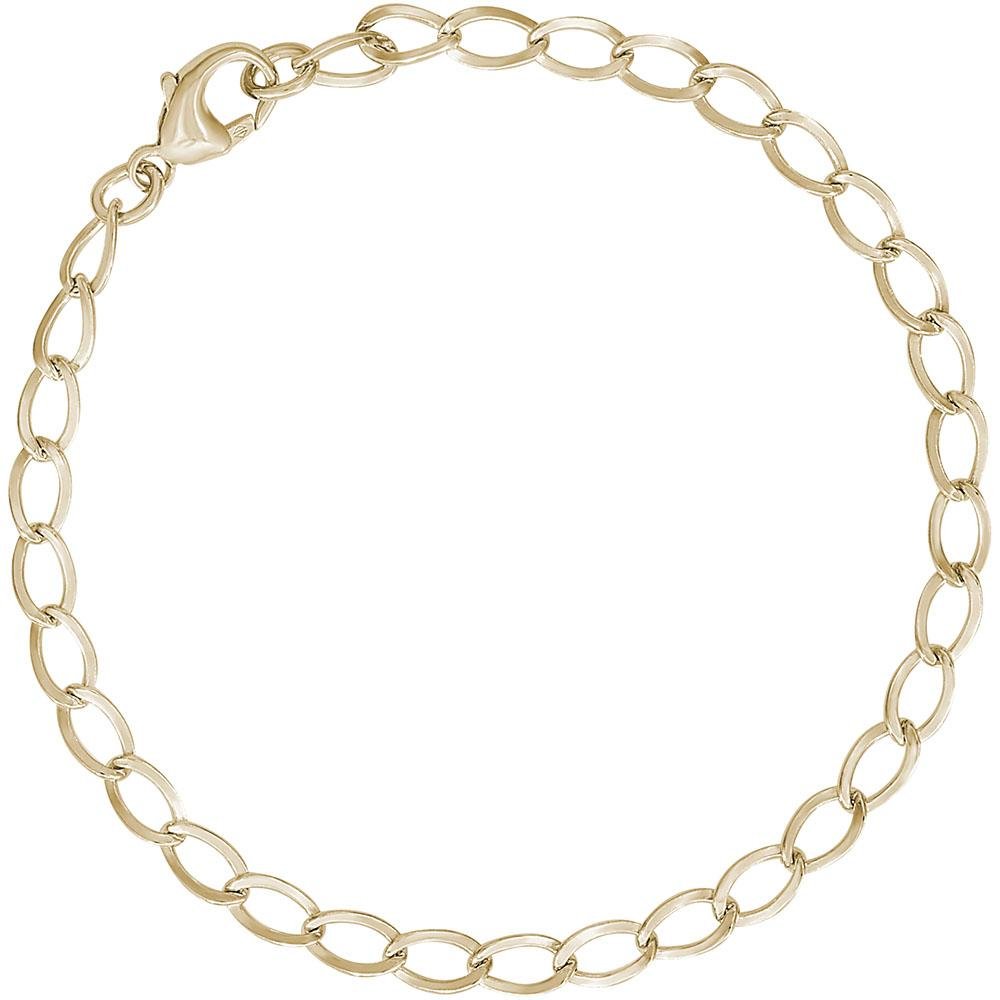 Rembrandt Charms - Curb Link Classic Charm Bracelet - 20-0111 Rembrandt Charms Bracelet Birmingham Jewelry