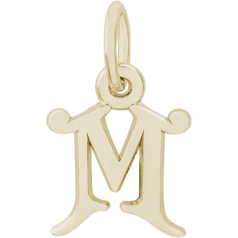 Rembrandt Charms - Curly Initial Accent Charm - 4765 "10K GOLD" Rembrandt Charms Charm Birmingham Jewelry 