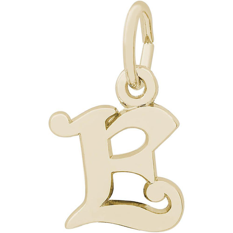 Rembrandt Charms- Curly Initial Accent Charm - 4765 "14K GOLD" Rembrandt Charms Charm Birmingham Jewelry 