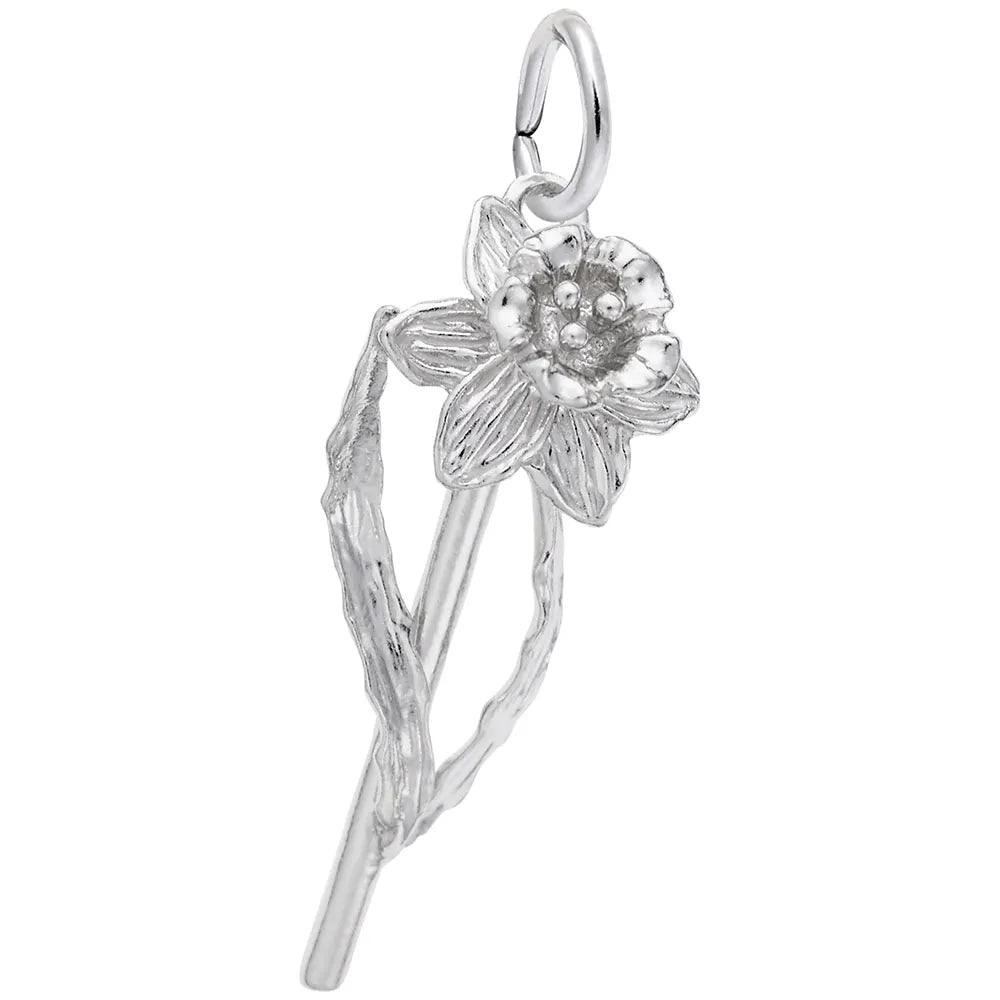 Rembrandt Charms - Daffodil Flower Charm - 3305 Rembrandt Charms Charm Birmingham Jewelry
