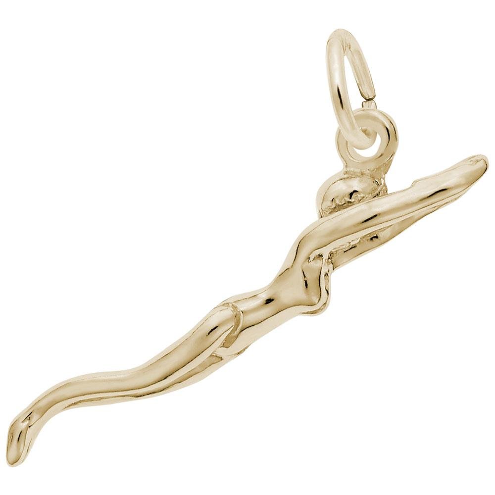 Rembrandt Charms - Diving Female Swimmer Charm - 0786 Rembrandt Charms Charm Birmingham Jewelry