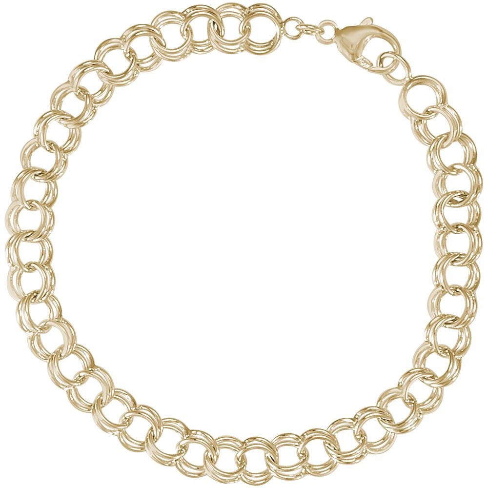 Rembrandt Charms - Double Link Classic Bracelet With Lobster Claw - 20-0021 Rembrandt Charms Bracelet Birmingham Jewelry