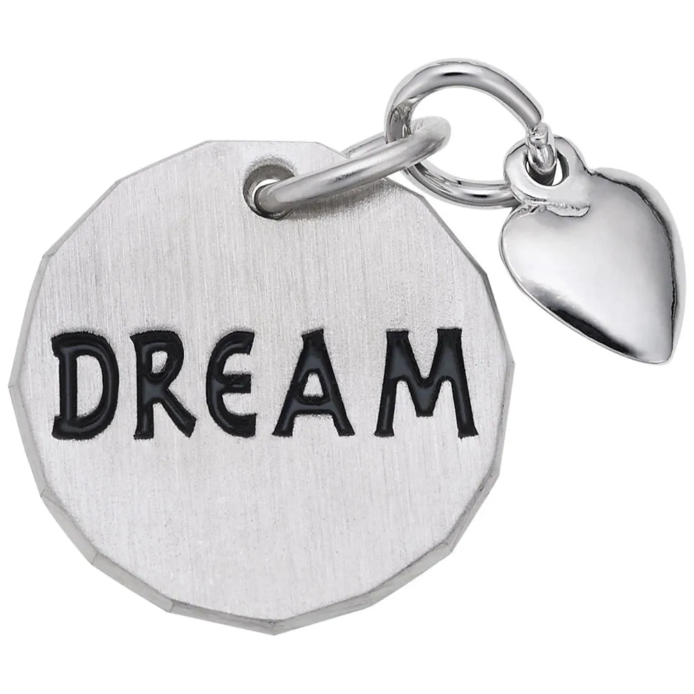 Rembrandt Charms - Dream Tag with Heart Accent Charm - 8442 Rembrandt Charms Charm Birmingham Jewelry