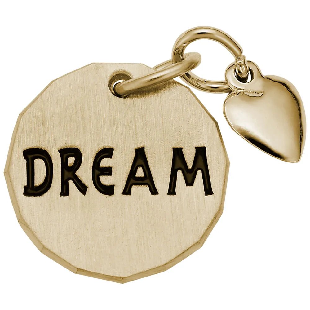 Rembrandt Charms - Dream Tag with Heart Accent Charm - 8442 Rembrandt Charms Charm Birmingham Jewelry