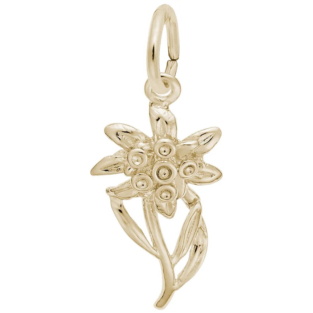 Rembrandt Charms - Edelweiss Flower Charm - 2339 Rembrandt Charms Charm Birmingham Jewelry
