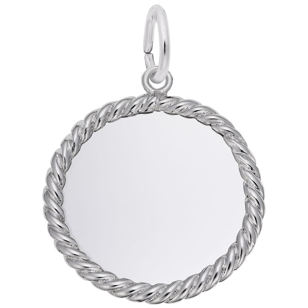 Rembrandt Charms - Extra Small Rope Disc Charm - 8178 Rembrandt Charms Charm Birmingham Jewelry
