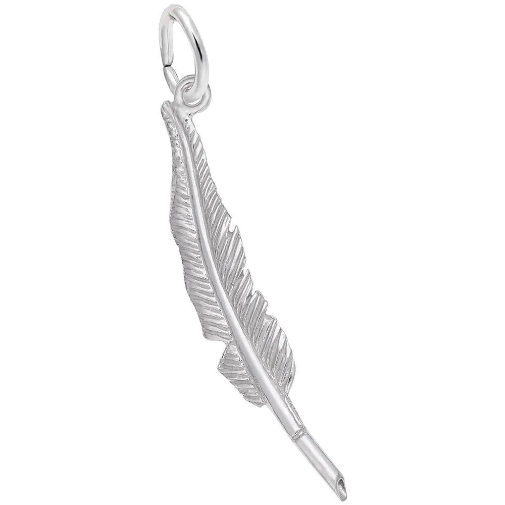 Rembrandt Charms - Feather Pen Charm - 2337 Rembrandt Charms Charm Birmingham Jewelry