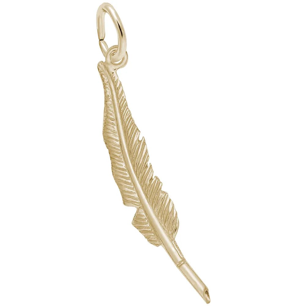 Rembrandt Charms - Feather Pen Charm - 2337 Rembrandt Charms Charm Birmingham Jewelry