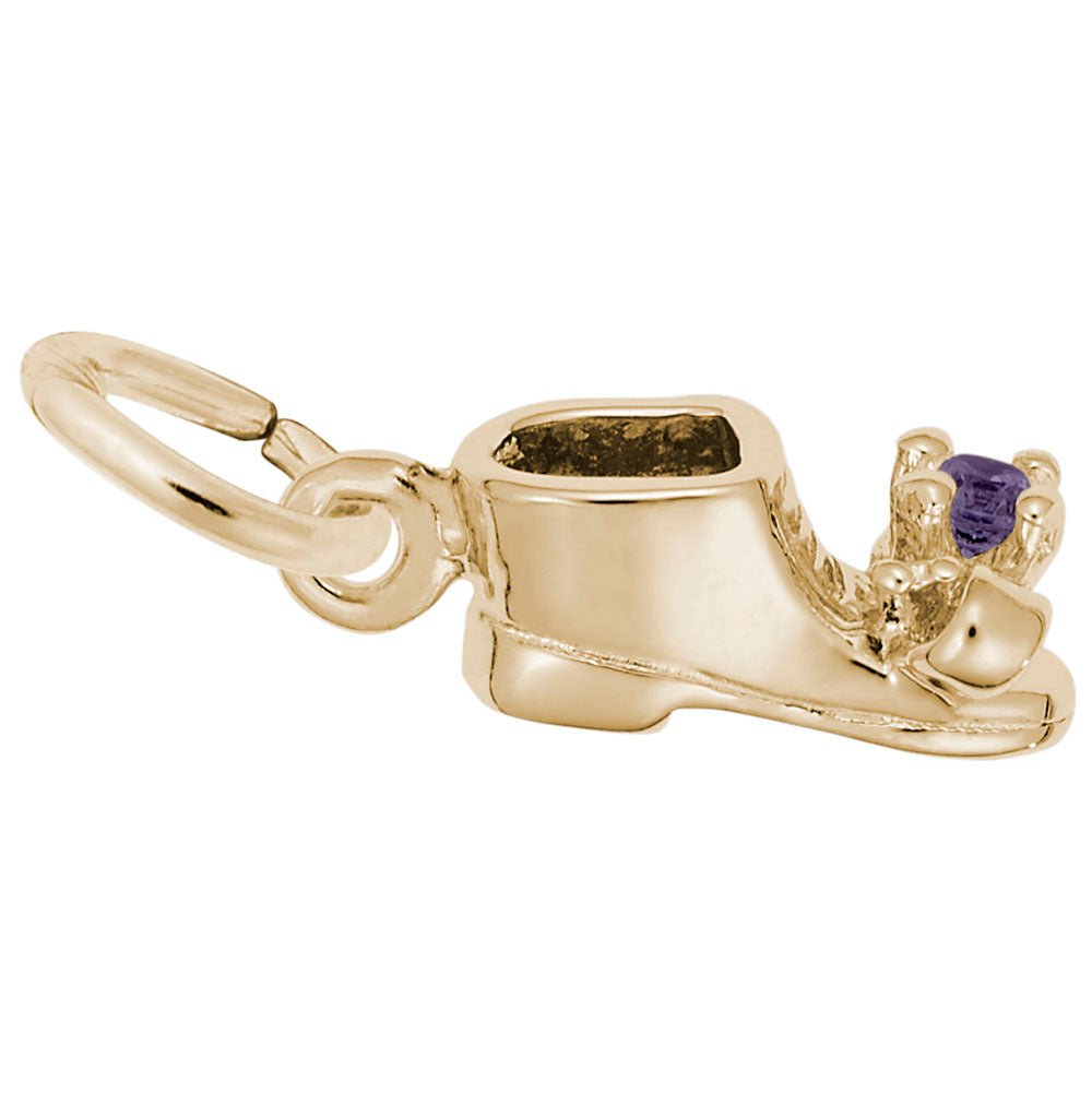 Rembrandt Charms - February Baby Bootie Charm - 0473-002 Rembrandt Charms Charm Birmingham Jewelry