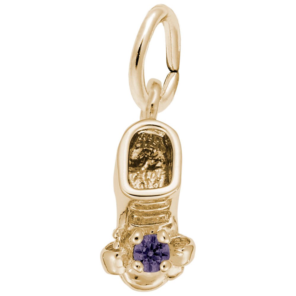 Rembrandt Charms - February Baby Bootie Charm - 0473-002 Rembrandt Charms Charm Birmingham Jewelry