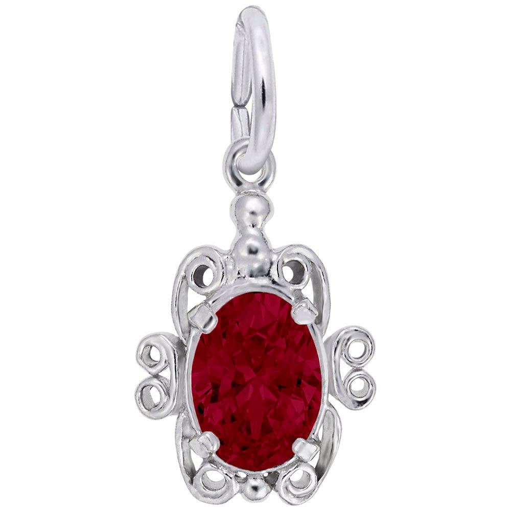 Rembrandt Charms - Filigree January Stone Charm - 4764-001 Rembrandt Charms Charm Birmingham Jewelry