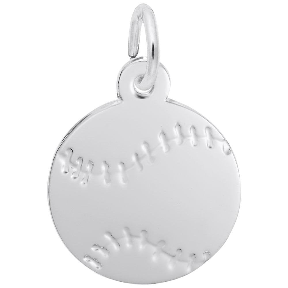 Rembrandt Charms - Flat Baseball Charm - 7788 Rembrandt Charms Charm Birmingham Jewelry