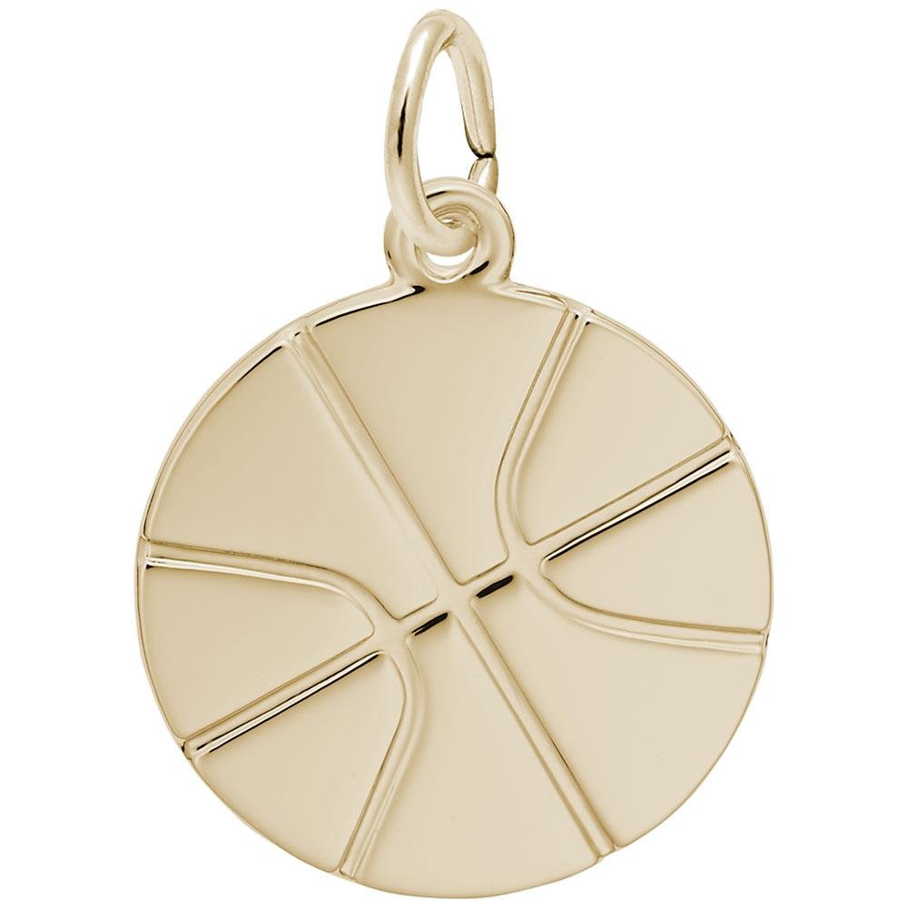 Rembrandt Charms - Flat Basketball Charm - 7786 Rembrandt Charms Charm Birmingham Jewelry