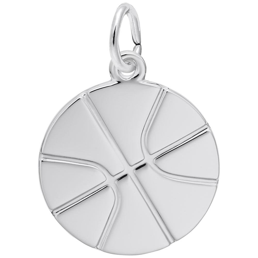 Rembrandt Charms - Flat Basketball Charm - 7786 Rembrandt Charms Charm Birmingham Jewelry