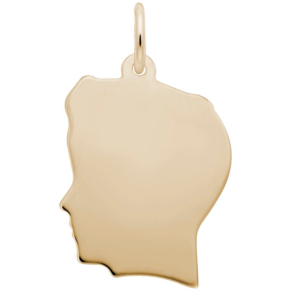 Rembrandt Charms - Flat Boy’s Head Large Charm - 1831 Rembrandt Charms Charm Birmingham Jewelry