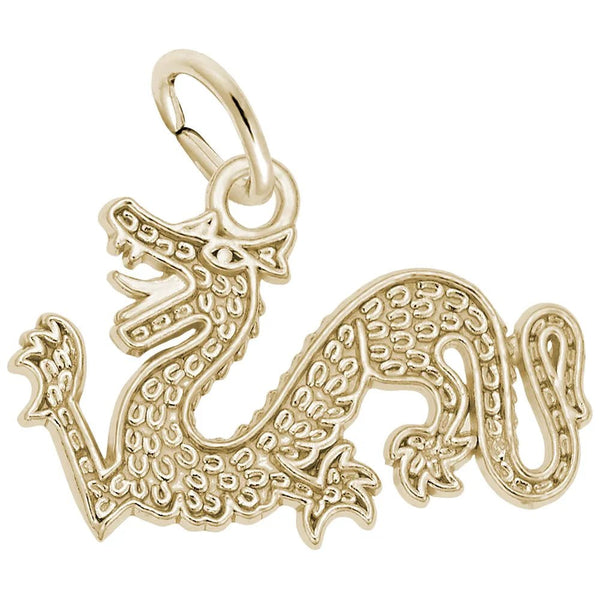 Rembrandt Charms - Rembrandt Charms - Flat Chinese Serpent Dragon Charm - 7767 - Birmingham Jewelry