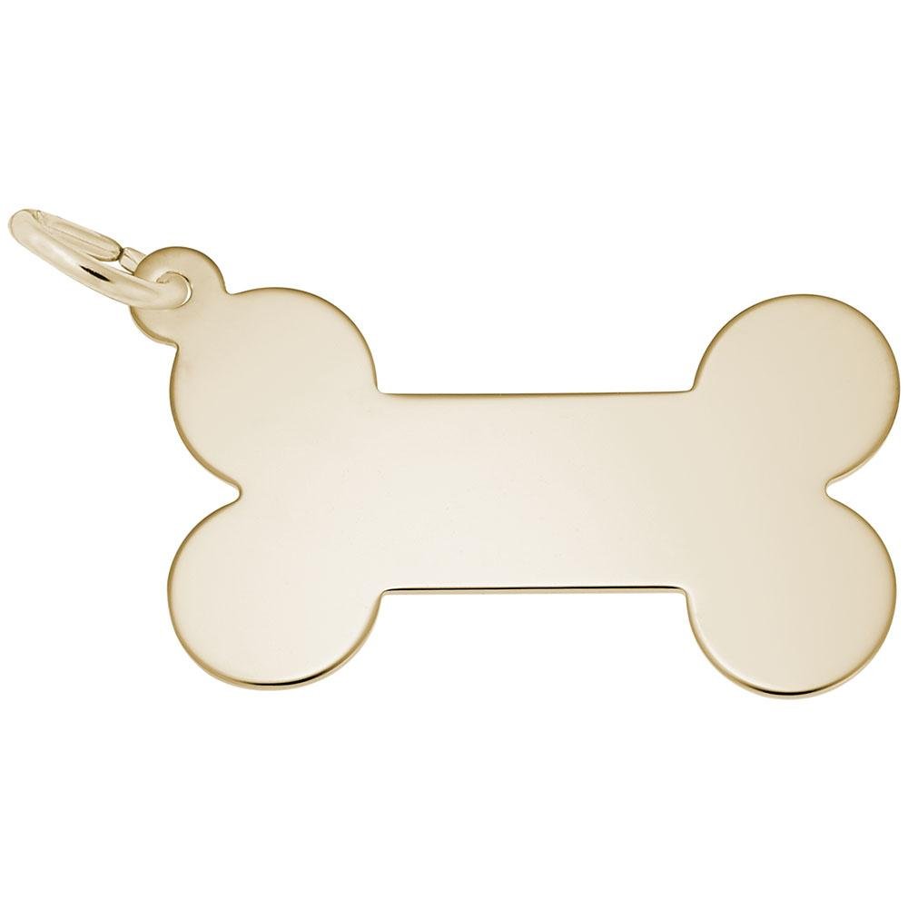 Rembrandt Charms - Flat Dog Bone Charm - 3019 Rembrandt Charms Charm Birmingham Jewelry