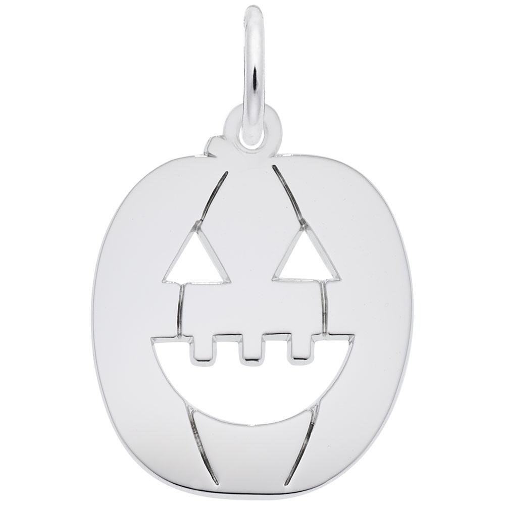 Rembrandt Charms - Flat Jack O’ Lantern Charm - 7717 Rembrandt Charms Charm Birmingham Jewelry