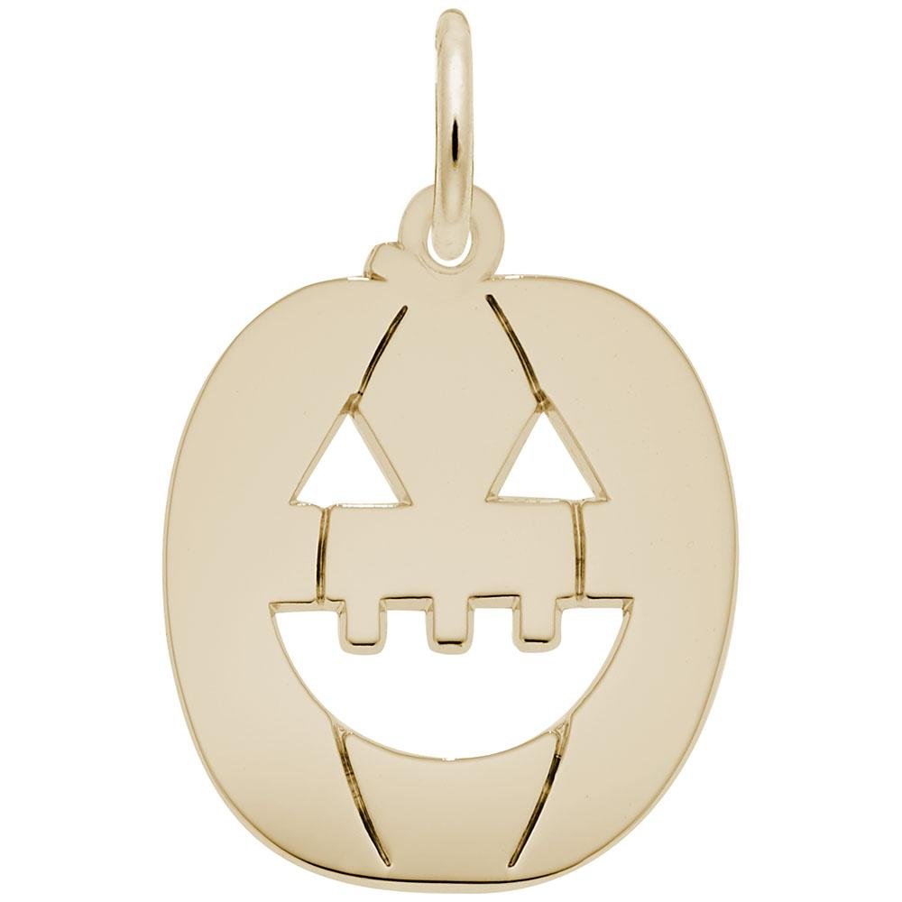 Rembrandt Charms - Flat Jack O’ Lantern Charm - 7717 Rembrandt Charms Charm Birmingham Jewelry