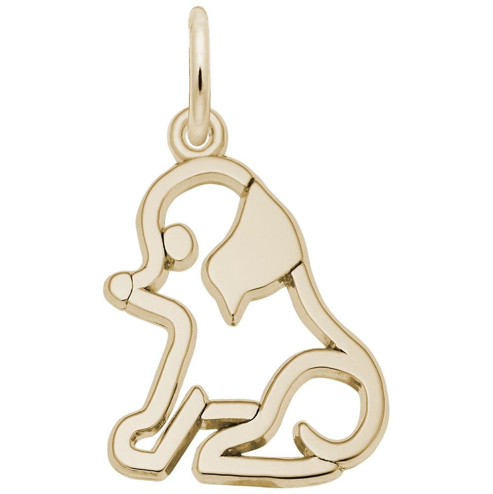 Rembrandt Charms - Flat Sitting Dog Charm - 1533 Rembrandt Charms Charm Birmingham Jewelry