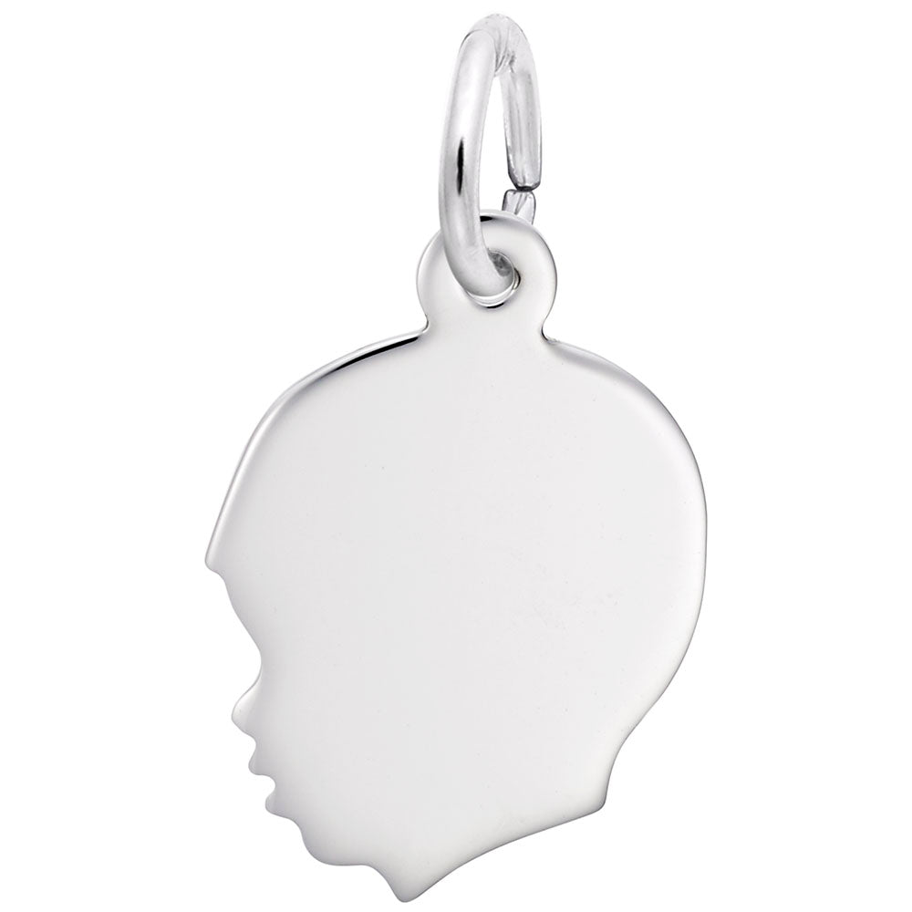 Rembrandt Charms - Flat Young Boy’s Head Charm - 2497 Rembrandt Charms Charm Birmingham Jewelry