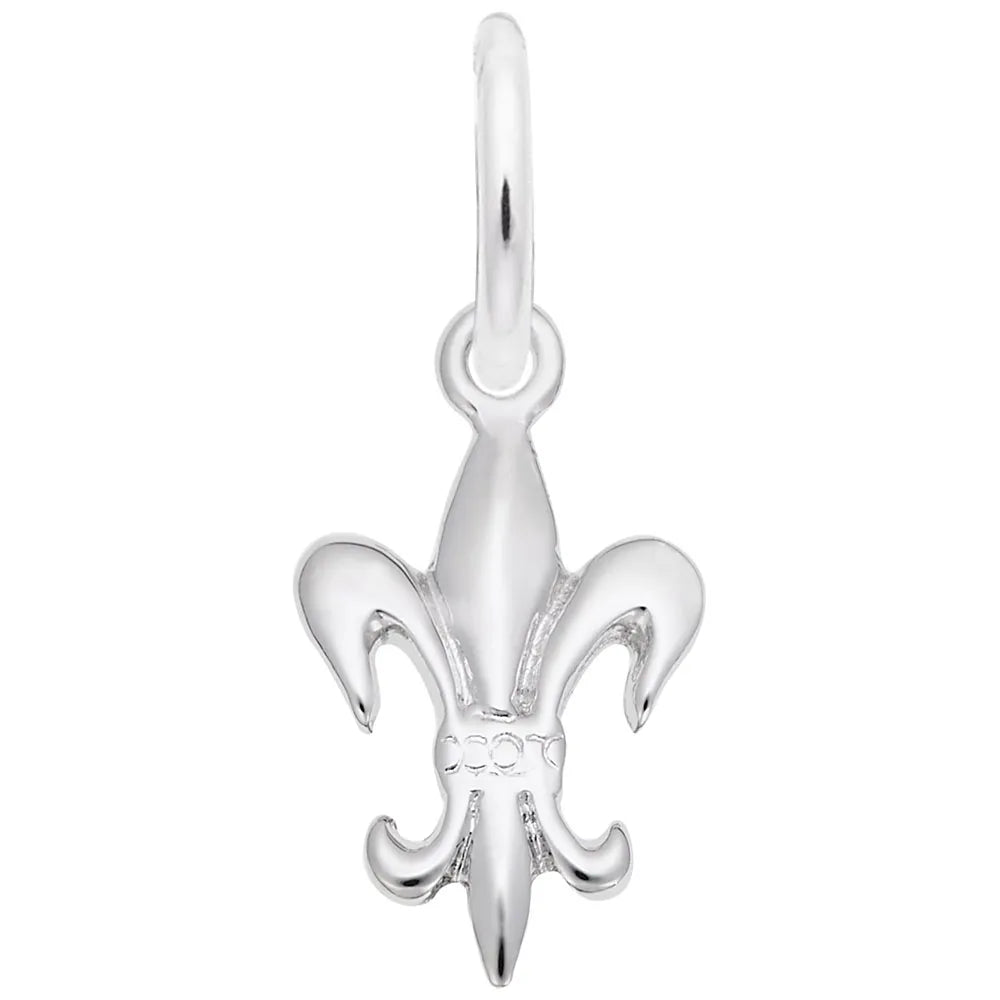 Rembrandt Charms - Fleur de Lis Accent Charm - 125 Rembrandt Charms Charm Birmingham Jewelry