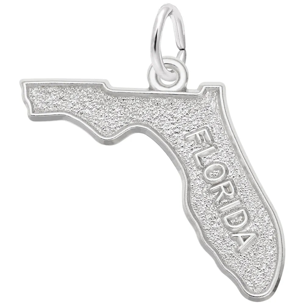 Rembrandt Charms - Florida Map Charm - 3475 Rembrandt Charms Charm Birmingham Jewelry