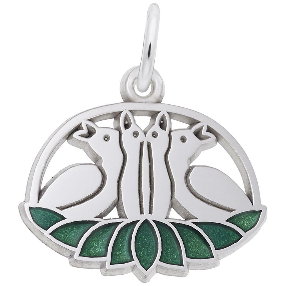 Rembrandt Charms - Four Calling Birds Charm - 3904 Rembrandt Charms Charm Birmingham Jewelry