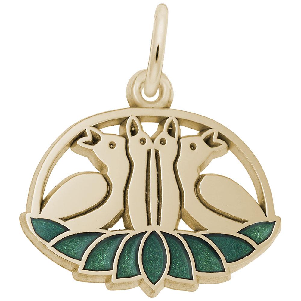 Rembrandt Charms - Four Calling Birds Charm - 3904 Rembrandt Charms Charm Birmingham Jewelry